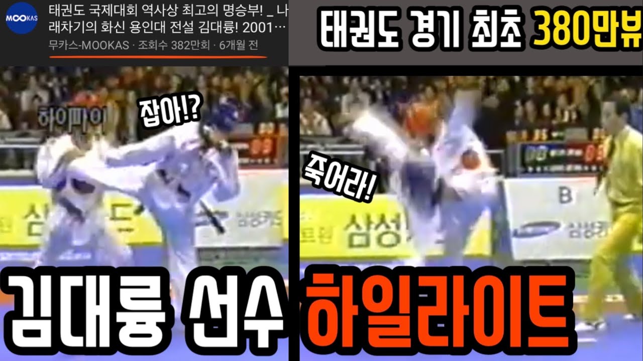 지금까지의 태권도는 잊어라.. 이 선수는 찐이야.. 나래차기 화신 전설의 김대륭 선수 풀경기 하일라이트!!