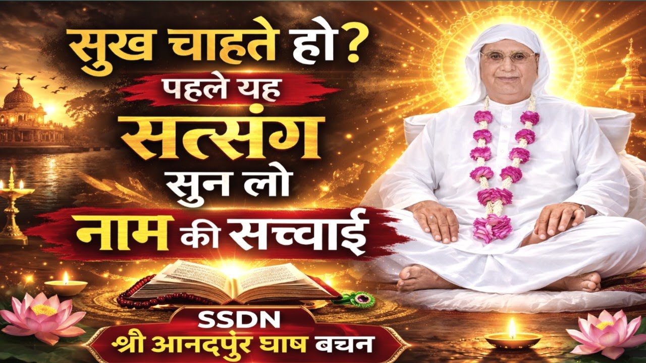 सुख चाहते हो? पहले यह सत्संग सुन लो नाम की सच्चाई। SSDN श्री आनंदपुर धाम वचन 