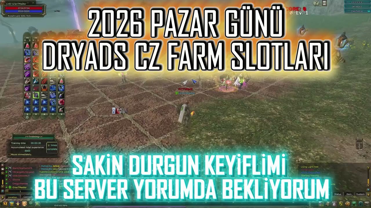 Knight Online // #dryads // EN GÜNCEL DRYADS CZ SİNİ DOLAŞTIK FARM SLOTLARI NE DURUMDA