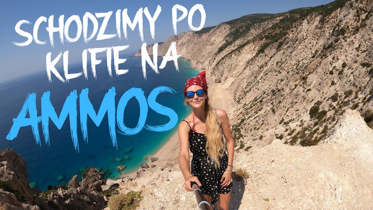 AMMOS BEACH Kefalonia - Schodzimy w dół po klifie ! – GRECJA 4K (#3) #kefalonia