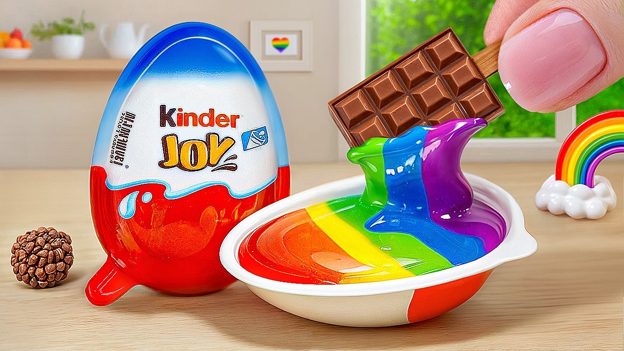 Kinder Joy Cake Recipe Using OREO 🍪 Satisfying Rainbow Chocolate Cake Decorating Hacks