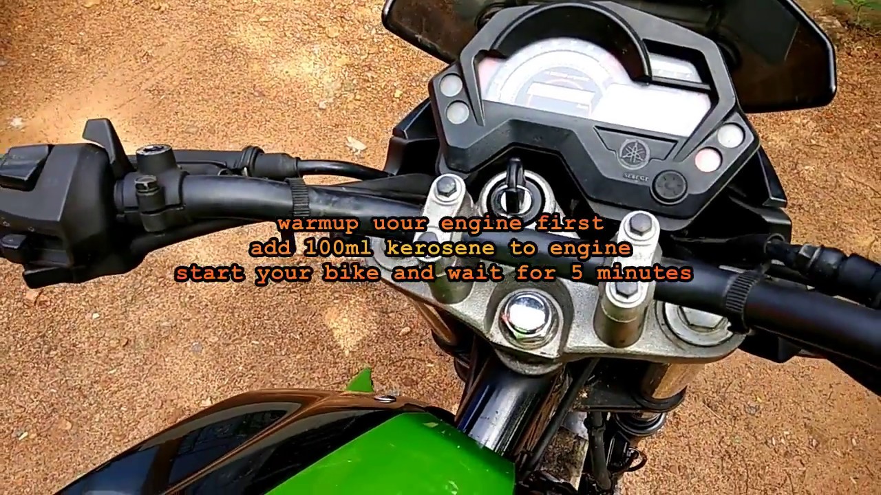 How to flush engine oil with Kerosene/Diesel.for bikes..DIY