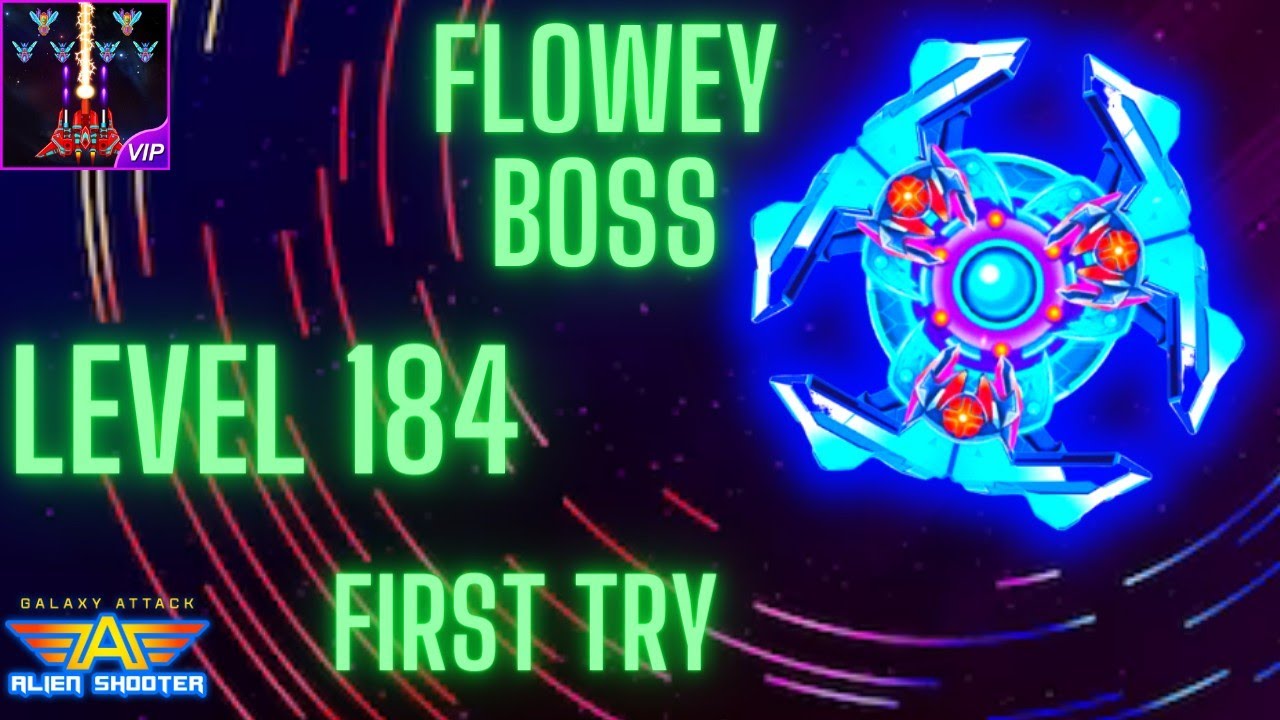 Galaxy Attack Alien Shooter New Level 184 | New Boss 46 Flowey First Try By Zambario Gamers