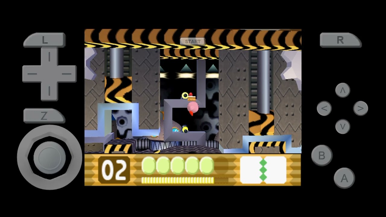 Jugando Kirby 64 .
