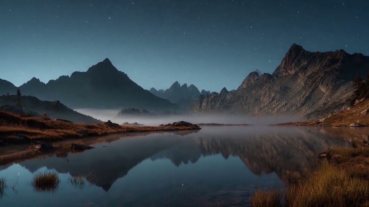 Peaceful Classical Music: Relaxing Night Forest & Waterfall
