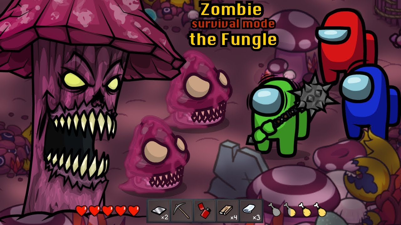 New Crewmate & the Fungle 🛠 Survival Mode Among Us Zombie - Animation