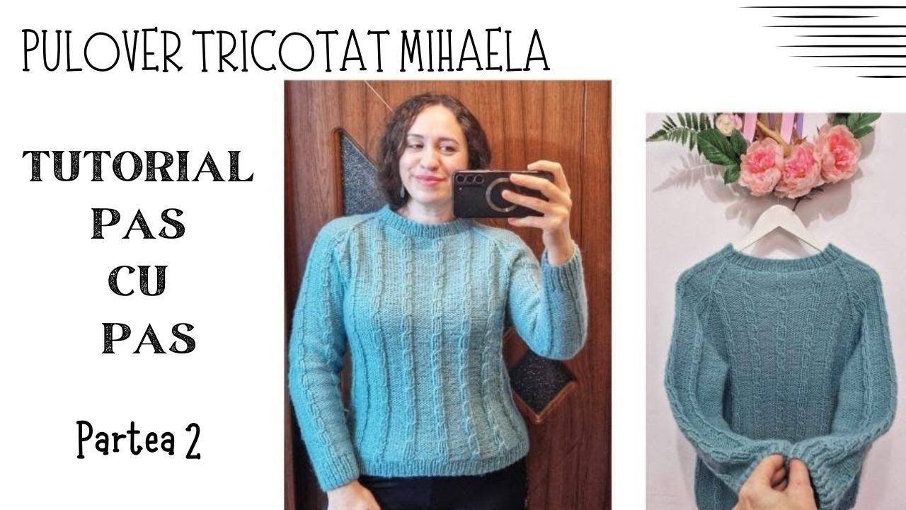 Pulover tricotat Mihaela-Tutorial pas cu pas p2