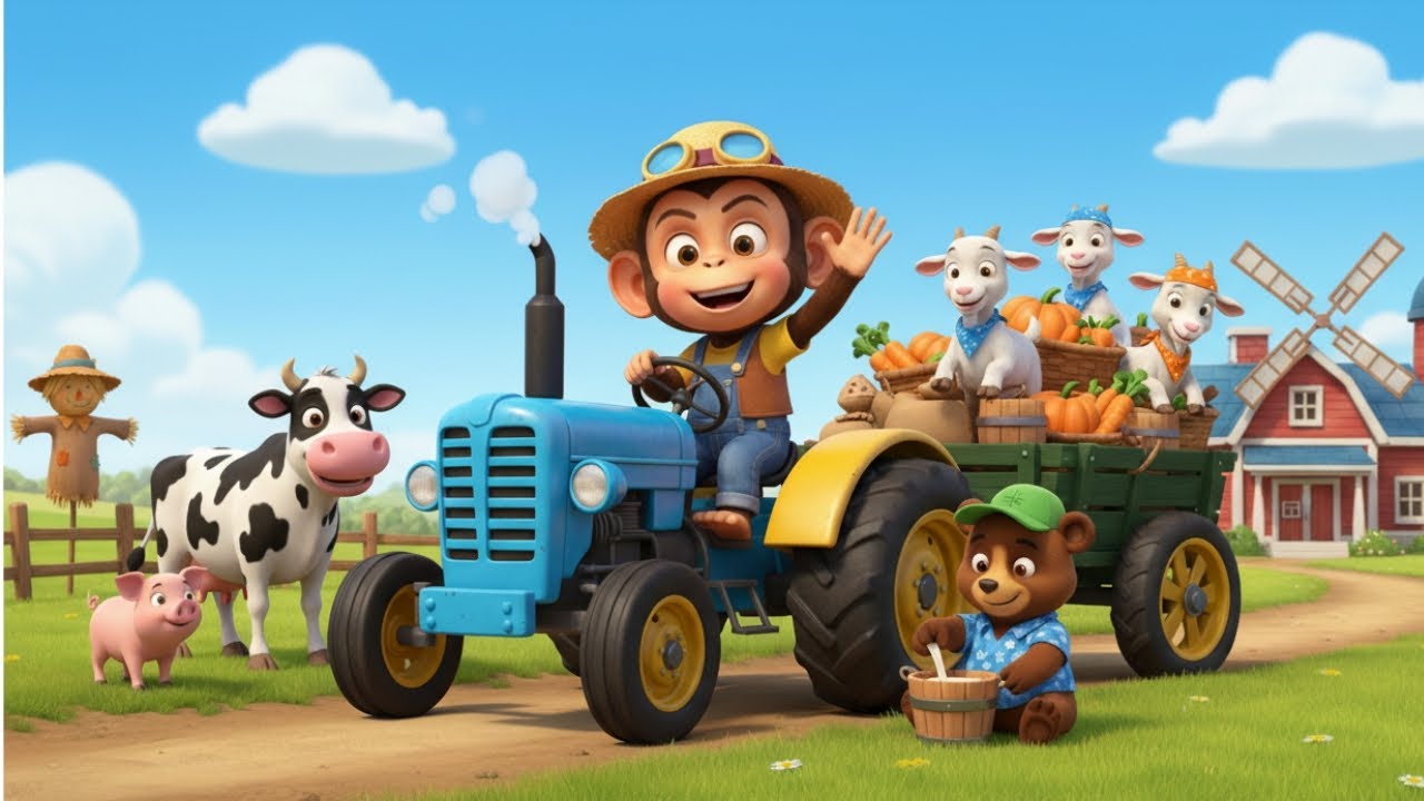 🐒 Życie na farmie z mądrą małpką | Naprawa traktor&oacute;w i orka pola buraczanego