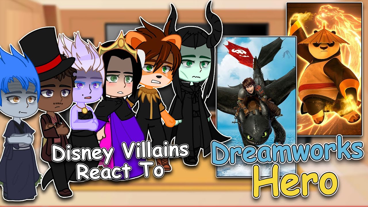 Disney Villains React to Dreamworks Hero + Hiccup| Gacha Club | Full Video