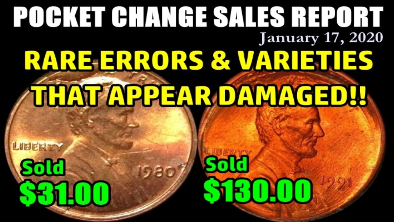 VALUABLE Variety & Error Coins Commonly Tossed Away As Damaged - Pocket Change Report