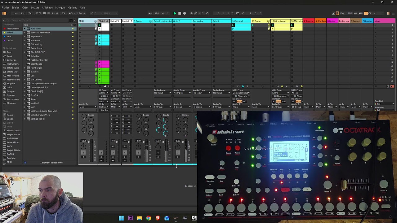 live octatrack & ableton