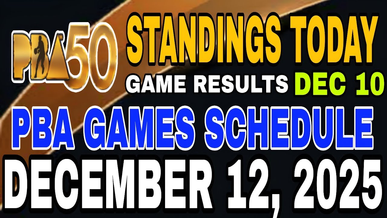 PBA STANDINGS TODAY DECEMBER 10, 2025 | SCHEDULE DEC 12 | PBA SEASON 50 PHILIPPINE CUP