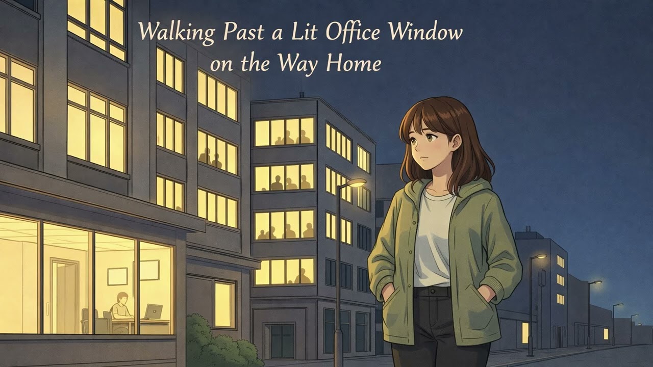 🌆 Walking Past a Lit Office Window on the Way Home【ZynthTone】