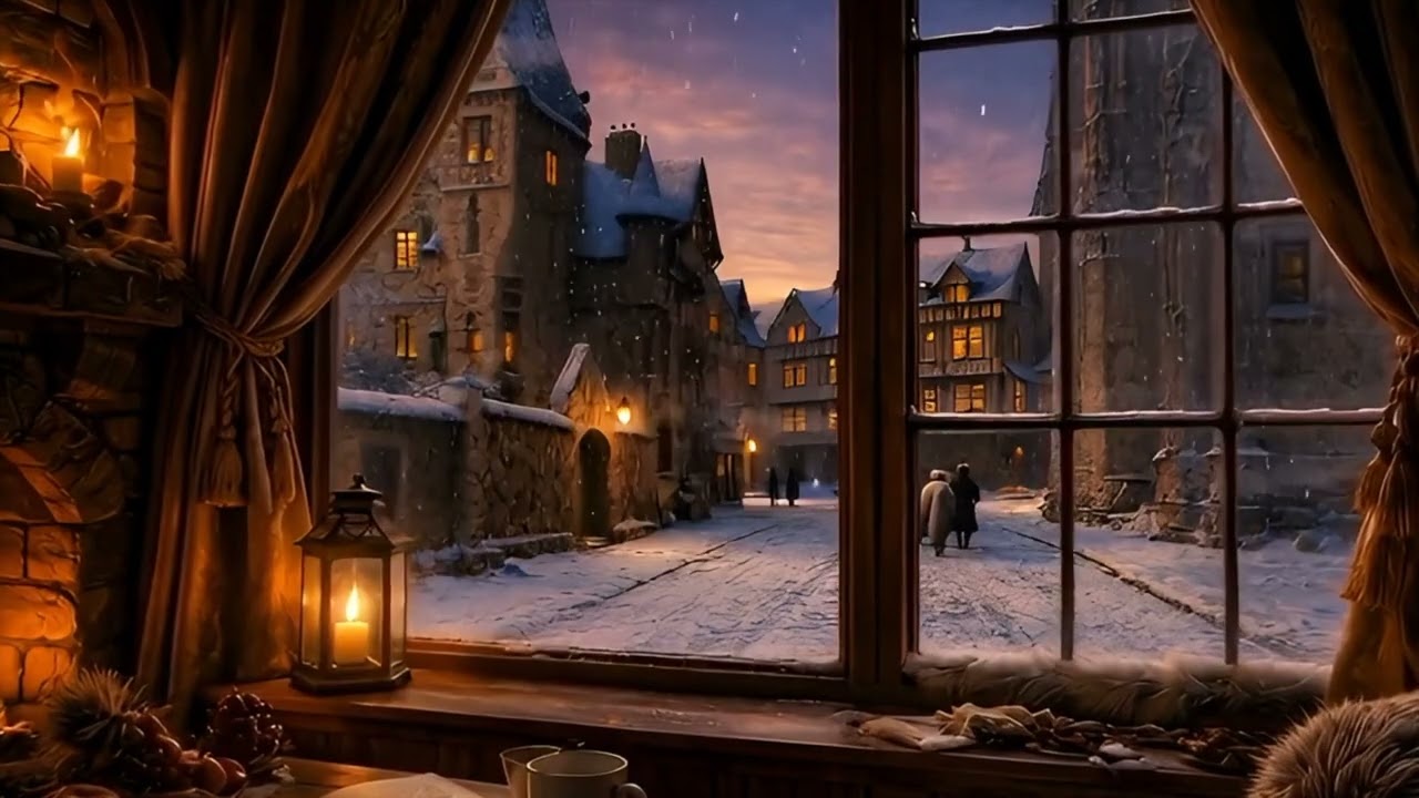 Medieval Instrumental Study & Focus | Cozy Medieval City View (3H)