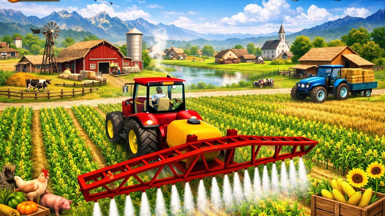 “Indian Tractor Farming Simulator 🚜 Real Village Farming Gameplay | PR Gaming”