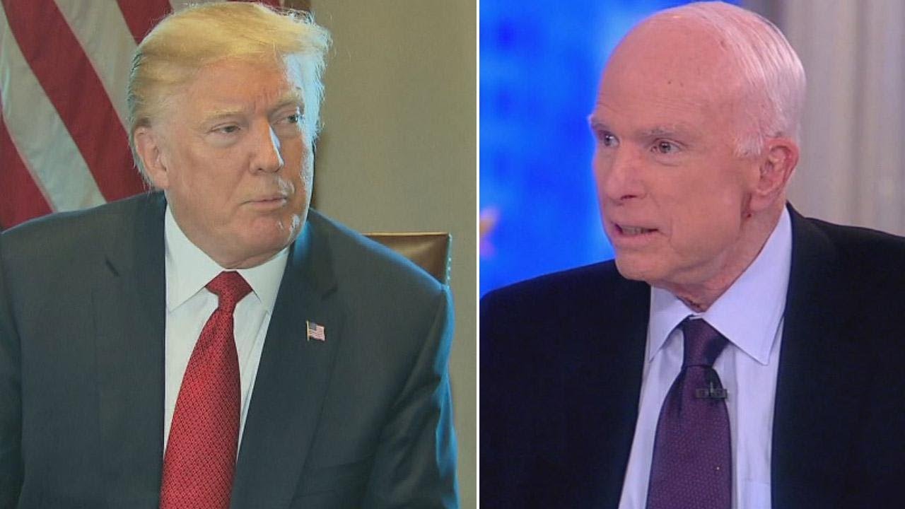Senator John McCain Calls Out President Trump for Draft Deferment During Vietnam