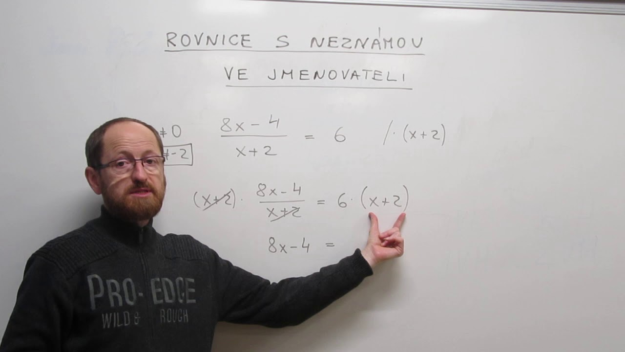 Rovnice s neznámou ve jmenovateli 1