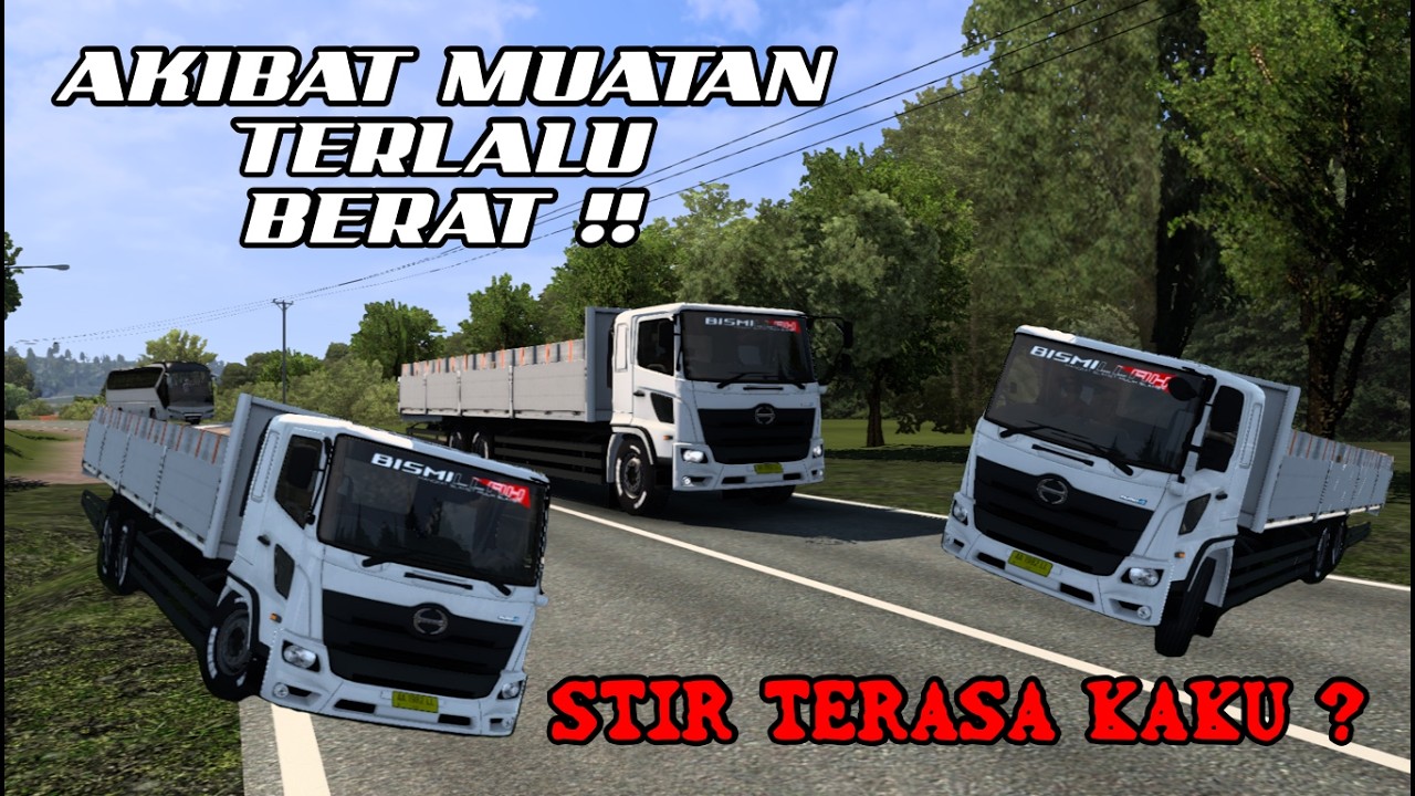 Gila❗Muatan Terlalu Berat,Supir Susah Mengendalikannya