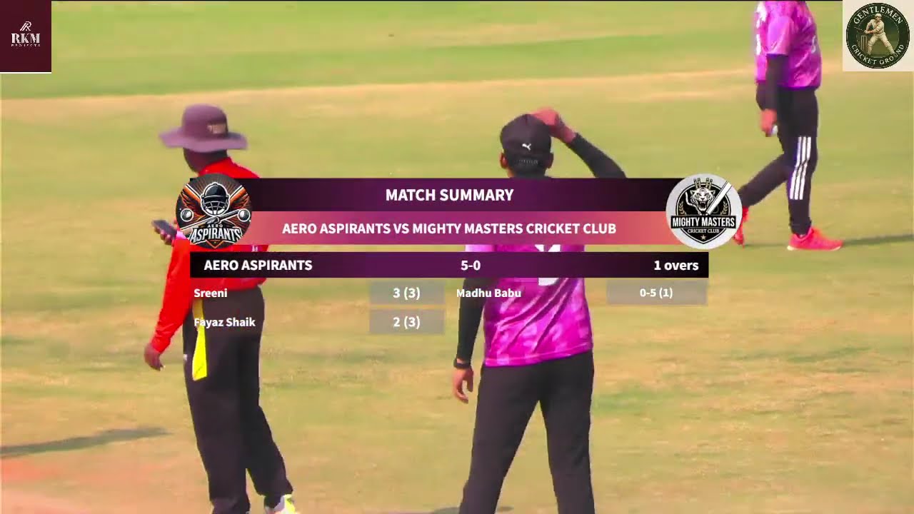 MIGHTY MASTER CRICKET CLUB VS AERO ASPIRANTS | PLATINUM CUP FINAL |  | GENTLEMEN CRICKET GROUND |