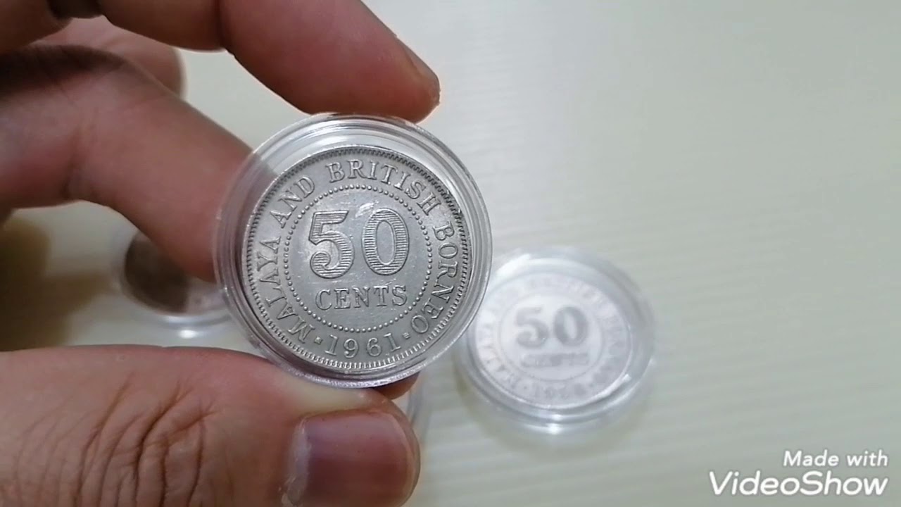 1954-1961 Malaya & British Borneo Queen Elizabeth the second 50cents