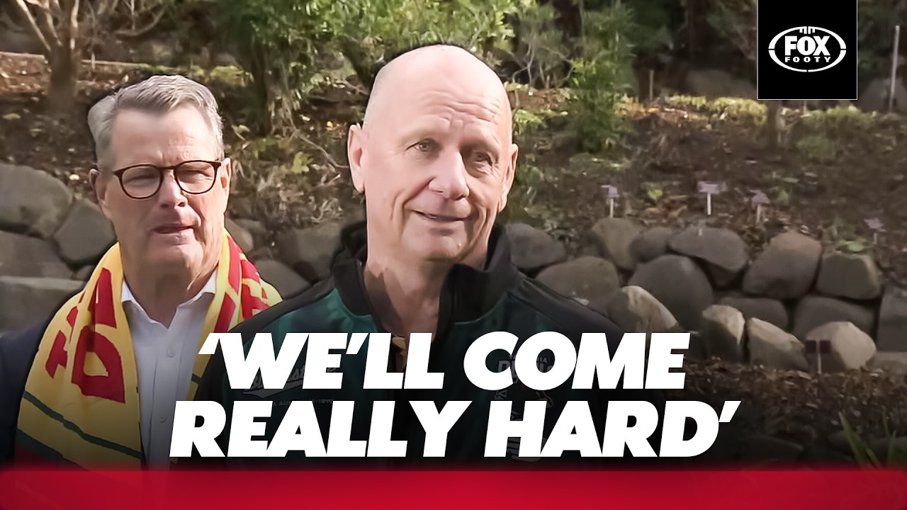 'Don't be surprised' 👀 Hinkley talks up Devils chances after being unveiled as coach I Fox Footy