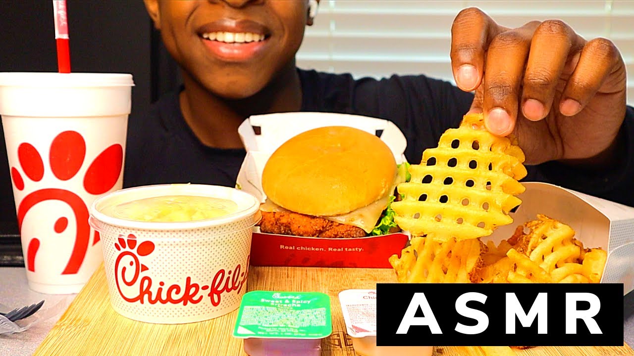ASMR CHICK-FIL-A CHICKEN SANDWICH (No Talking) EATING SOUNDS
