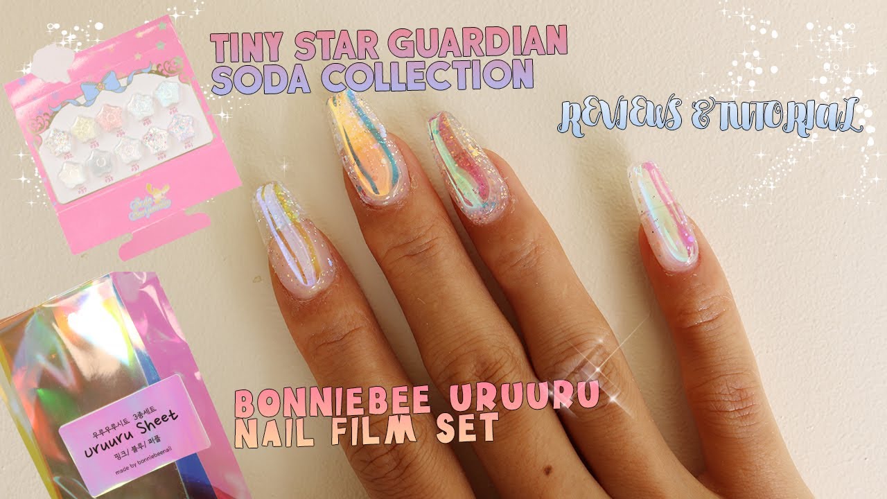 [ASMR](셀프네일) BonnieBee Uruuru Film I Tiny Star Guardian Soda Collection Reviews I Kaylee Rouge