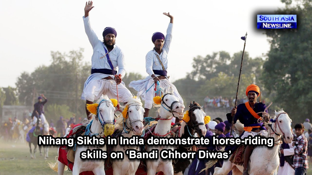 Nihang Sikhs in India demonstrate horse-riding skills on &lsquo;Bandi Chhorr Diwas&rsquo;