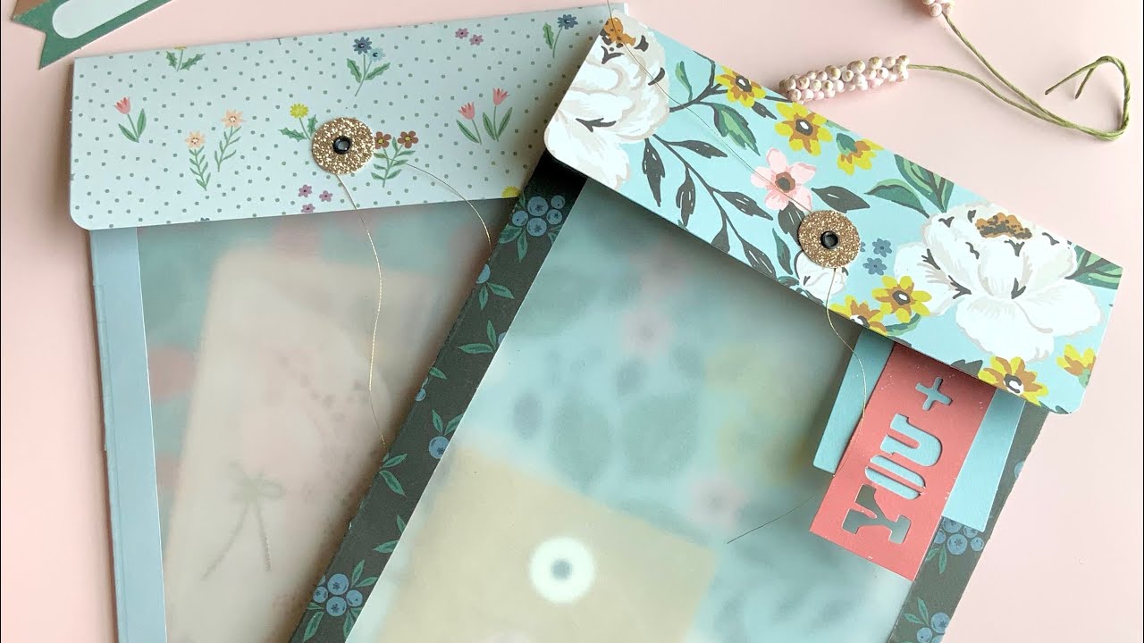 Ephemera Folder with Vellum Pockets Snail Mail Ideas Junk Journal Pocket