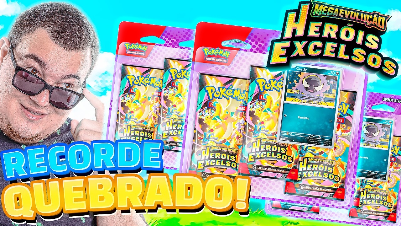 R$300 E MAIS UM RECORDE! 🔥 HERÓIS EXCELSOS É A MELHOR COLEÇÃO DE CARTAS POKEMON ?
