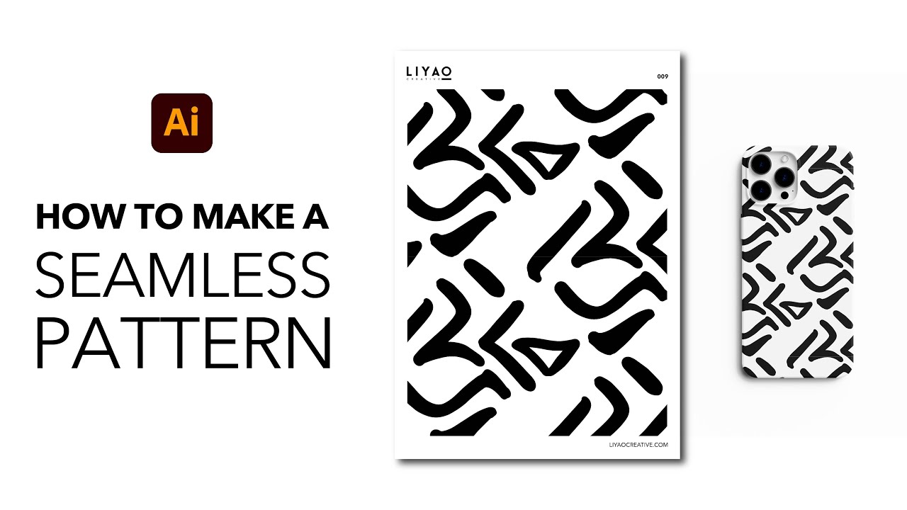 Illustrator Tutorial | How To Make a Seamless Abstract Pattern | FREE download.