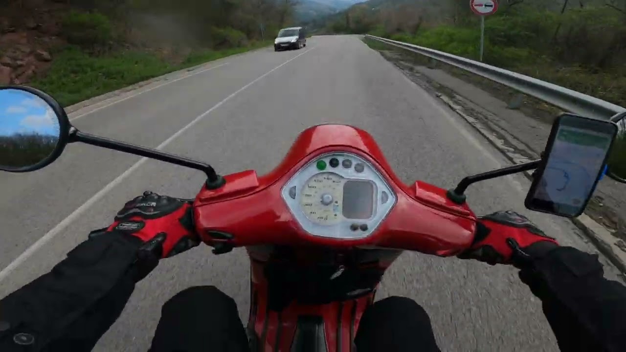Vespa GTS 250 Bulgaria first ride 2023 - Iskar Gorge - road to Milanovo