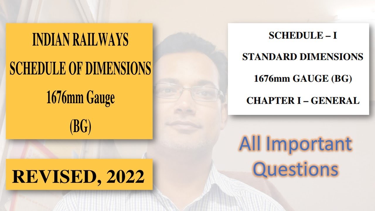 SCHEDULE OF DIMENSIONS OF INDIAN RAILWAY |CHAPTER ONE| ALL IMPORTANT QUESTIONS | Er. Trivendra kumar
