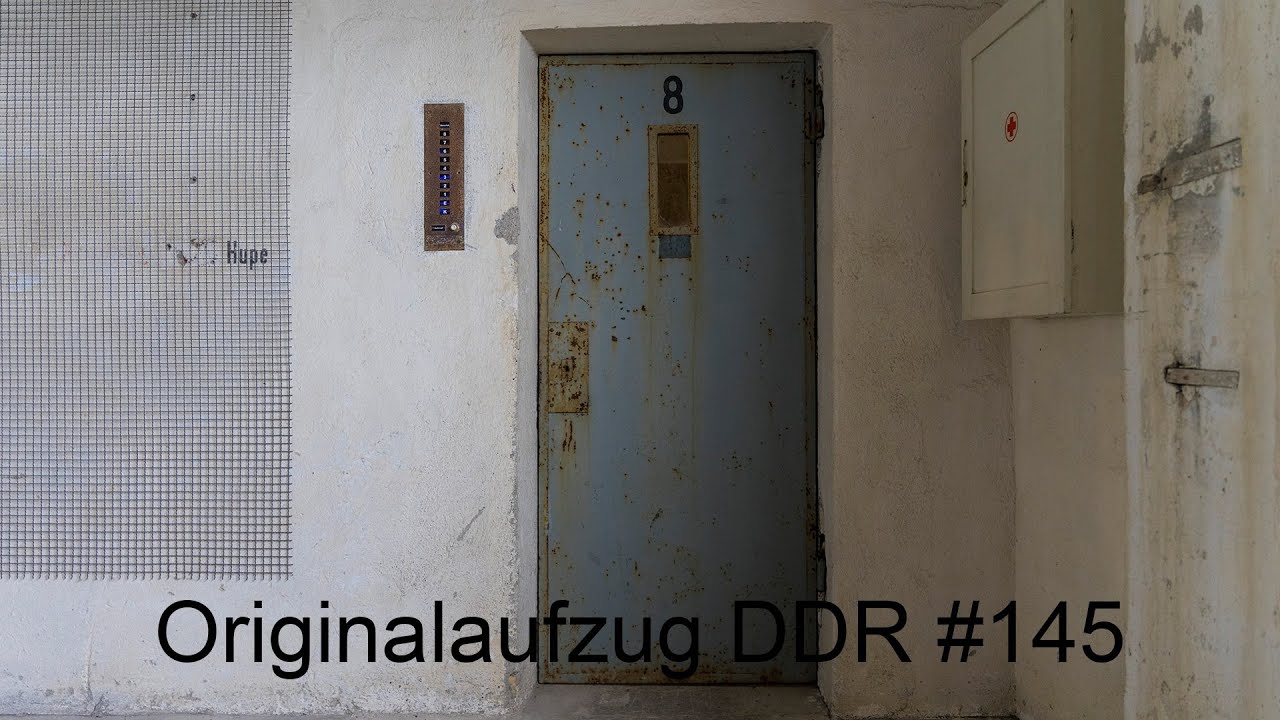 Originalaufzug DDR145/1954/Personenaufzug/450kg in HD (1080p)