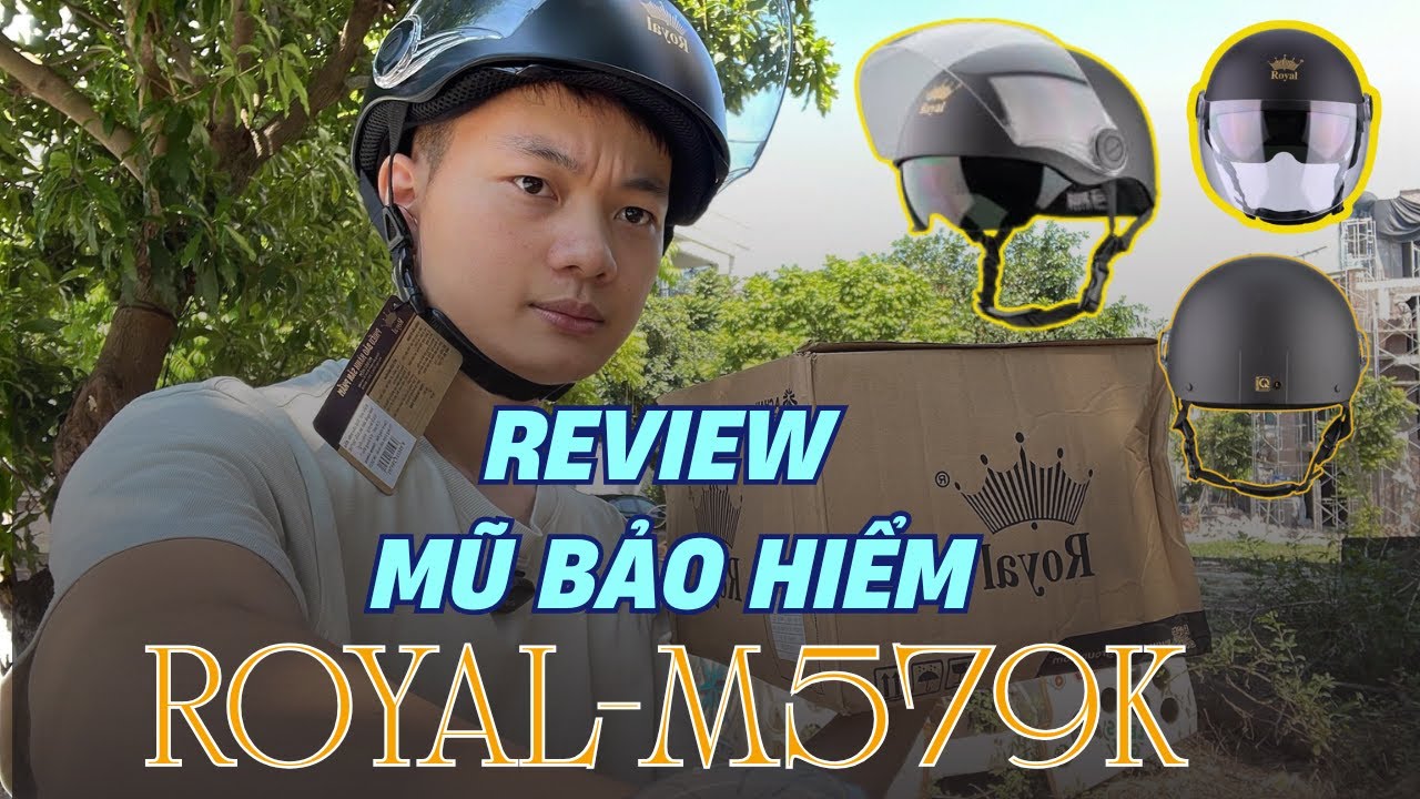 REVIEW Nhanh Mũ Bảo Hiểm Royal M579K | Nửa Đầu 2 Kính Tiện Lợi – Mẫu Mới Nhất 2025.