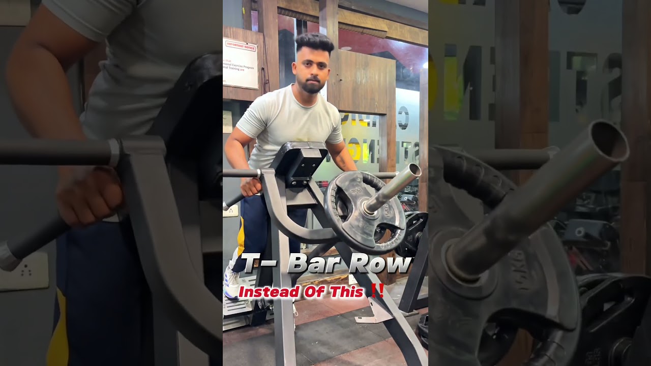 Form correction of T-Bar Row|T-barrow|formcorrection|fitnesstips|ytshorts #formcorrection #tbarrow