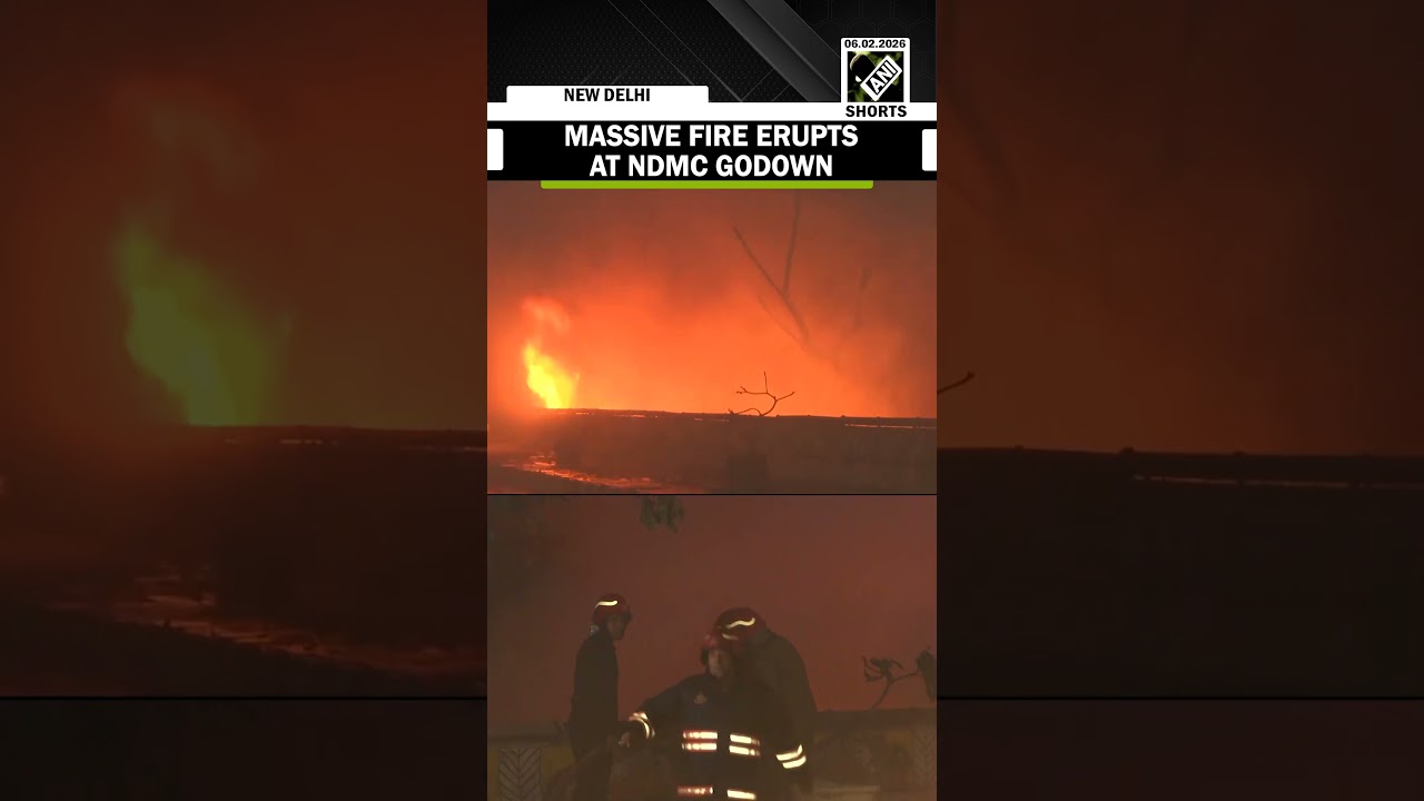Massive fire breaks out in Safdarjung&rsquo;s NDMC godown, evacuation underway as fire fighters reach site