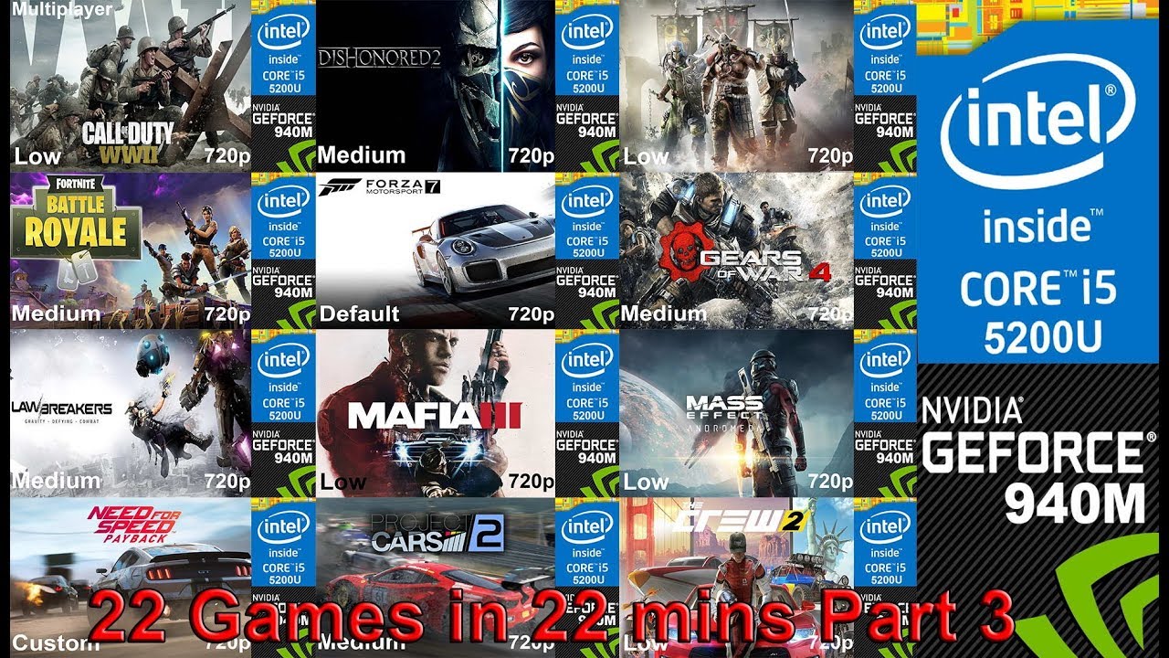 940m Gaming/Benchmark (22 Games in 22 mins) part 3