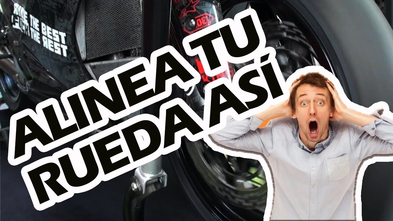 Alinea la rueda delantera de tu moto