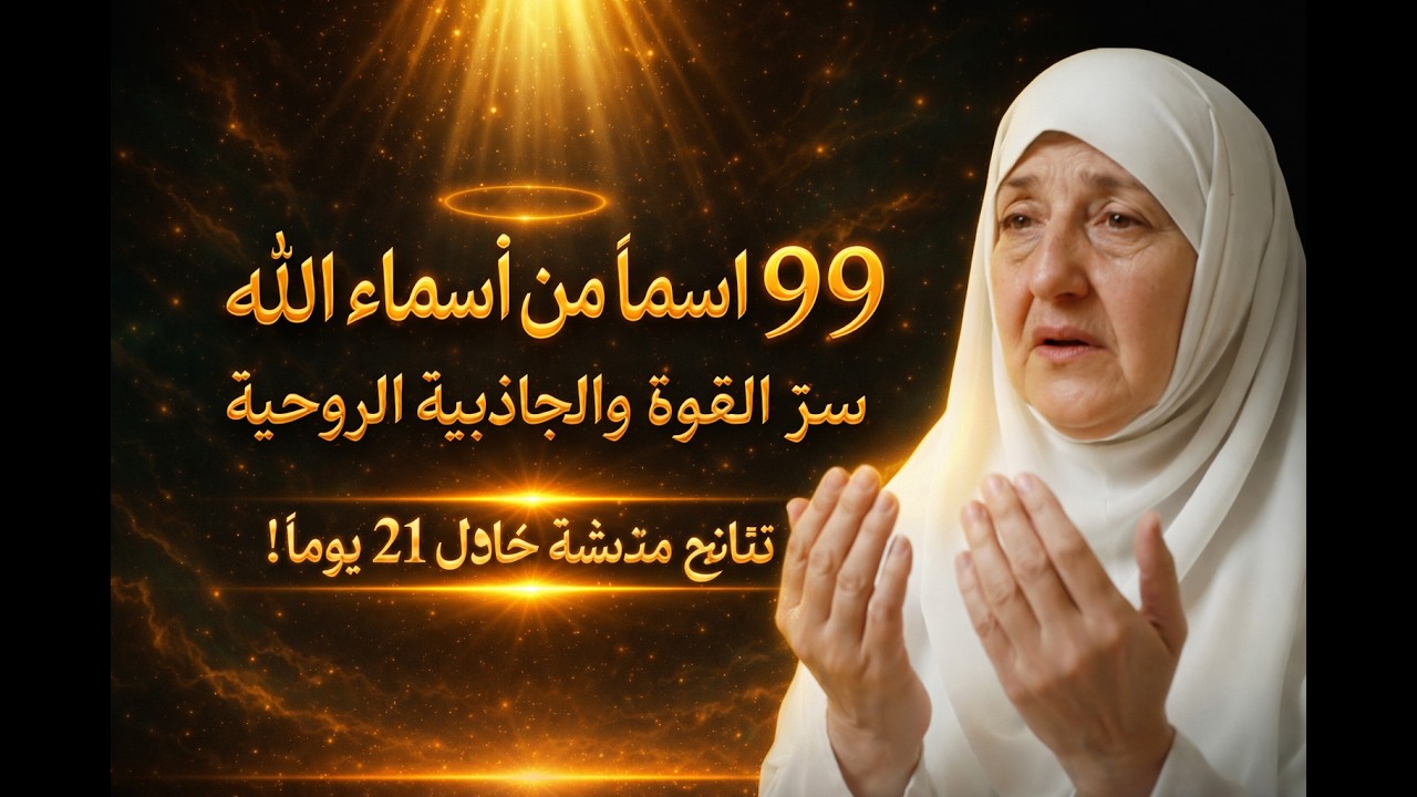 عمل قوي بأسماء الله الحسنى الـ99 لتقوية الهالة وجذب القبول وتحقيق الأمور المتعسّرة