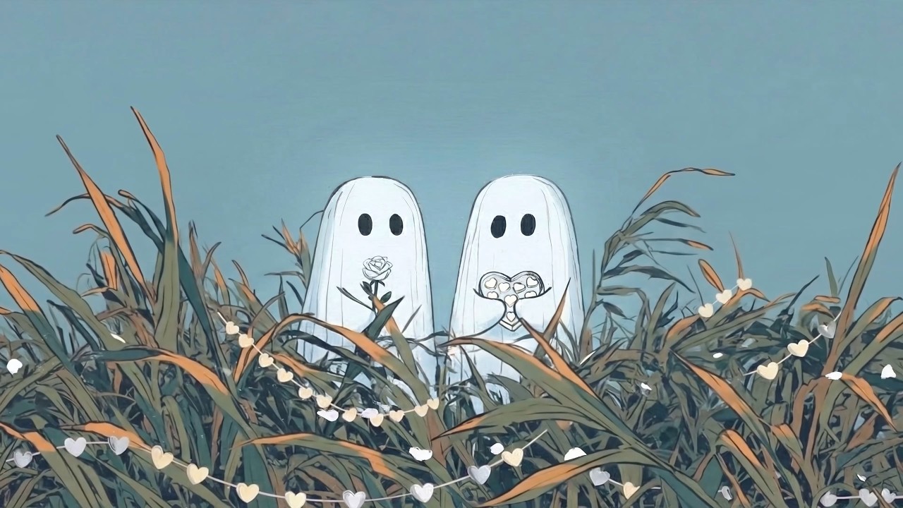 Ghostly White Valentine 👻🤍 Cozy Meadow Lofi ~ Chillhop Beats for Study, Reading & Gentle Evenings 🌿