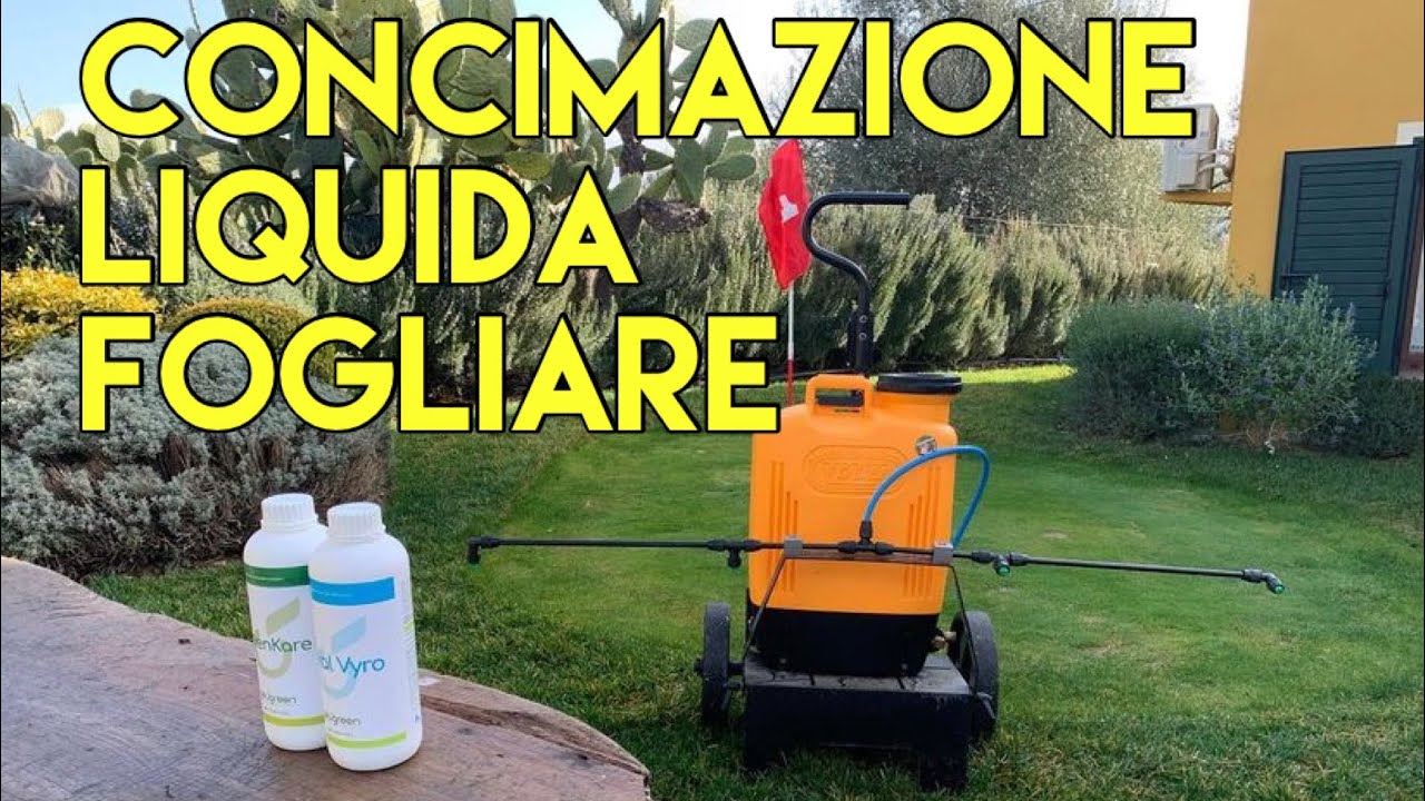 Concimazione liquida fogliare del prato organominerale + adesivante bagnante