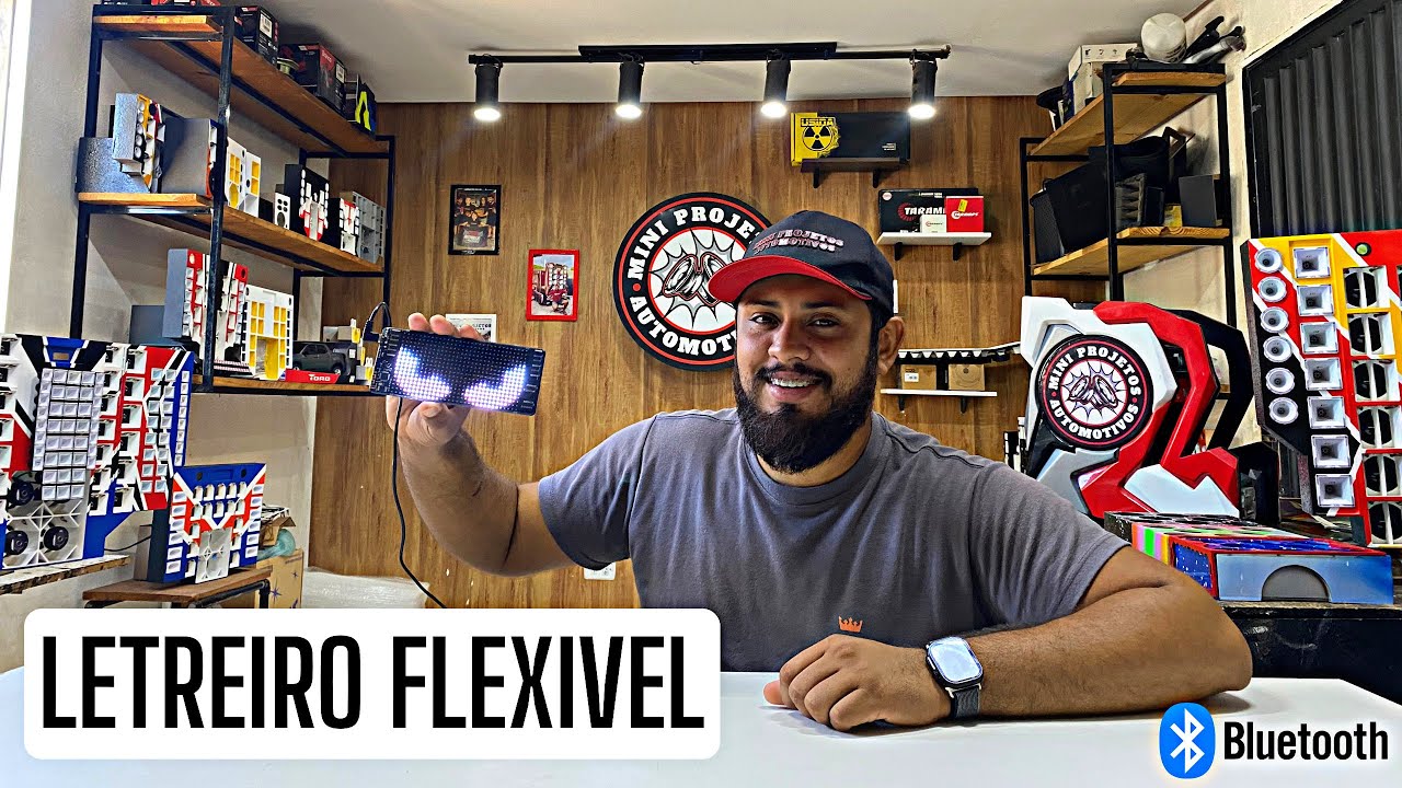Review do Mini letreiro flexível com várias funções pro seu Mini Paredao 