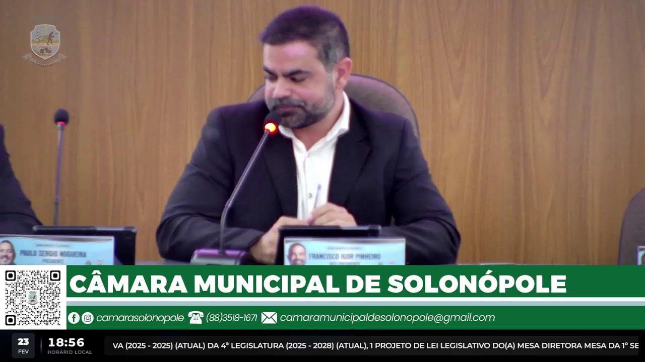 433ª SESSÃO ORDINÁRIA DA 2ª SESSÃO LEGISLATIVA DA 4ª LEGISLATURA DA CÂMARA MUNICIPAL DE SOLONÓPOLE
