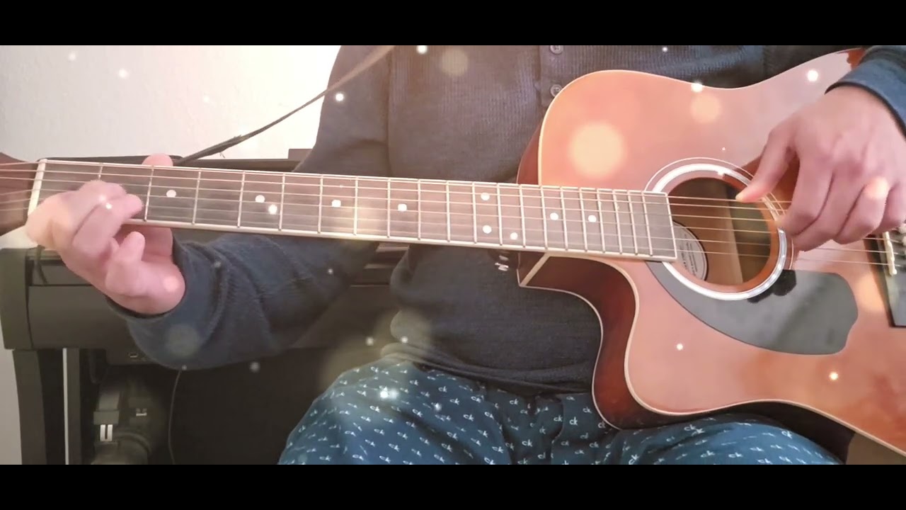 The Same Unkown Music 🎶 🎵 that I played on my piano 🎹. I decided to play it on my guitar 🎸