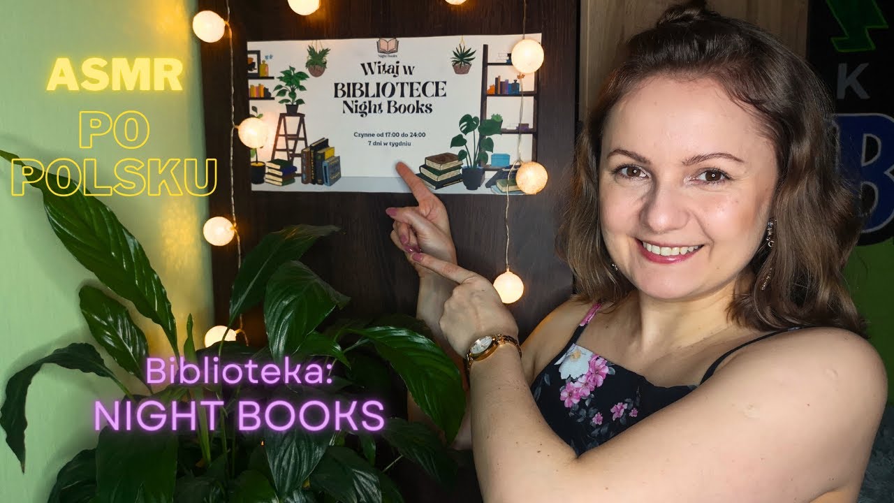 ASMR po polsku BIBLIOTEKA: NIGHT BOOKS (books tapping, personal attention)