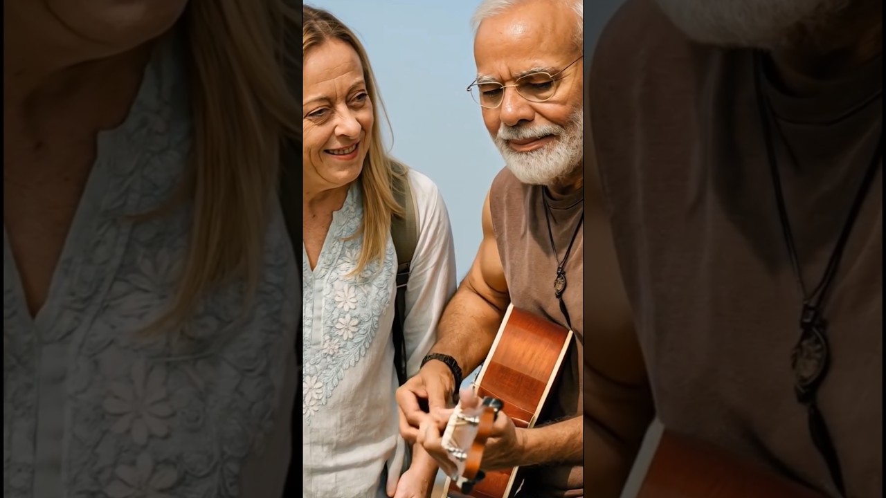 pm modi played music for Meloni #sad #funny #facts #comedy #modi #meloni #shorts