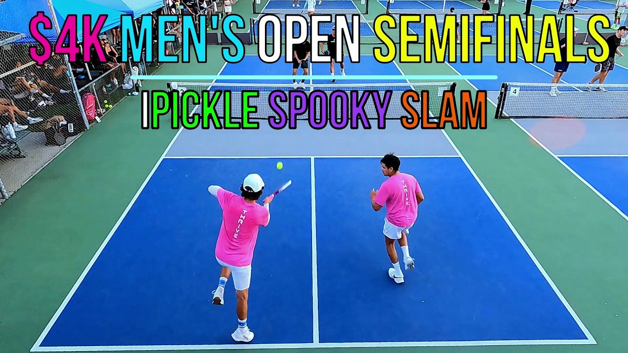 🔥$4K Men’s Open Semifinals – Millet(6.2) & Emery(6.2) vs Dawson(6.0) & Palm(6.0) iPickle Spooky Slam