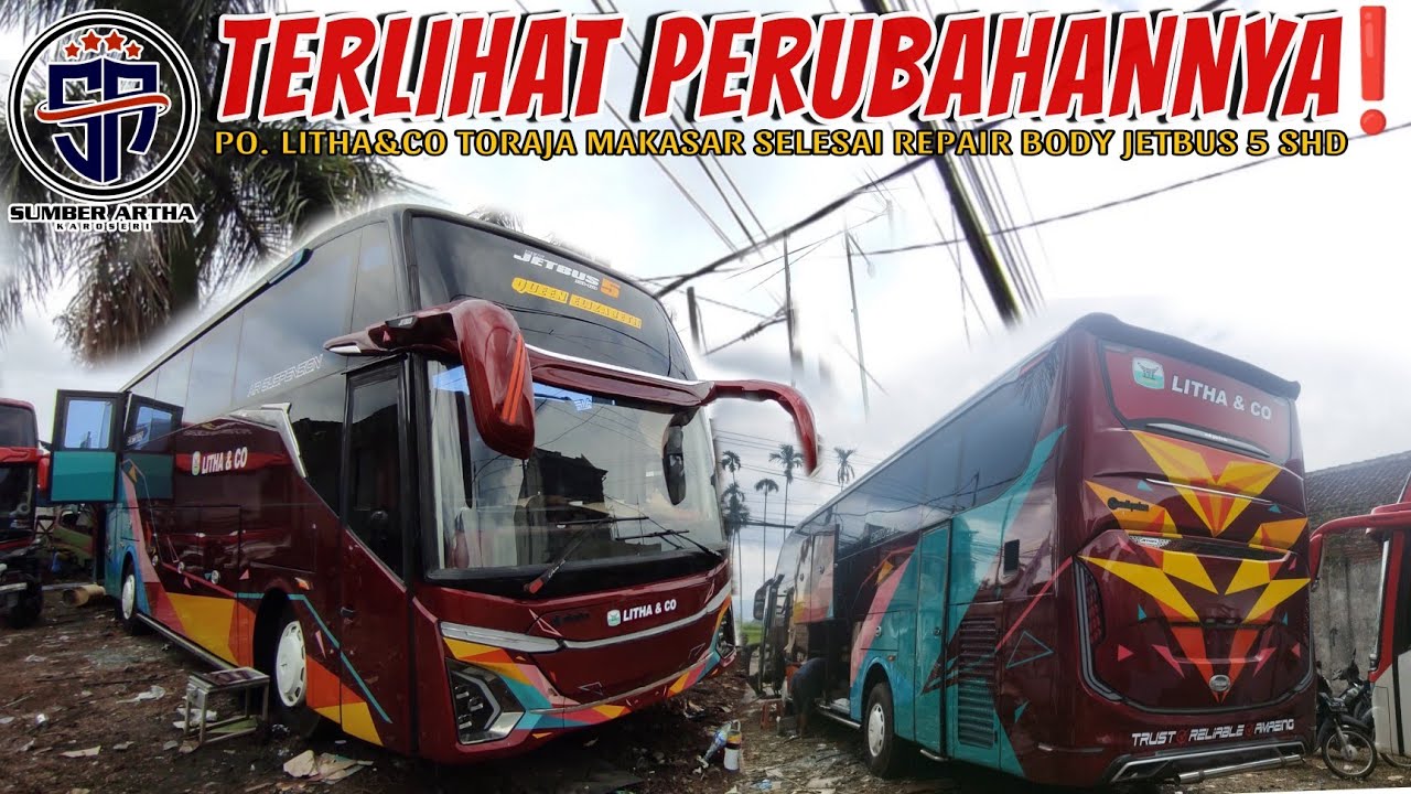 JETBUS 5 LITHA & CO‼️SIAP MELAYANI ARUS MUDIK KE TORAJA DARI MAKASAR SUMBER ARTHA KAROSERI MALANG 