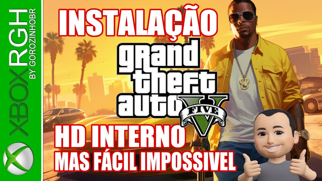 CONFIGURAÇÃO GTA 5 HD INTERNO SUPER FÁCIL SEM ERROS #xbox360rgh